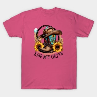 KISS MY GRITS COUNTRY WESTERN T-Shirt